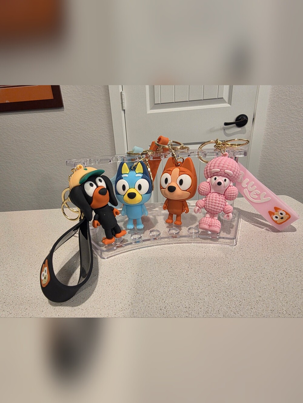 Bluey & Friends 3D Bag Charms Bundle - Set of 4 (Snickers, Bluey, Bingo, Coco)
